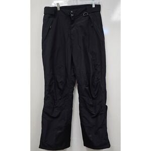 Polar Edge Insulated‎ Ski Pants Men Medium Black Adjustable Waist Zipper Pockets